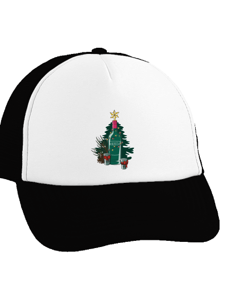Vianočná borovička šiltovka truckerka Black cap