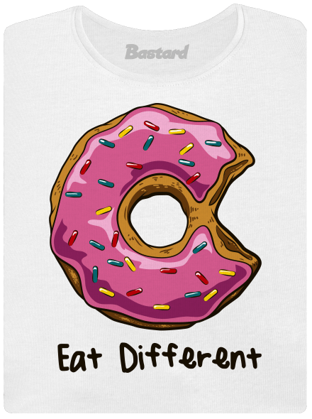 Eat different dámske tričko s lemom White