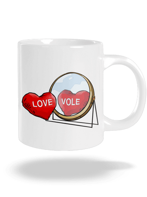 Love vole veľký hrnček White