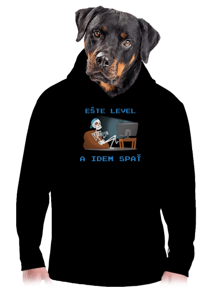Ešte level pánska mikina klokanka Black