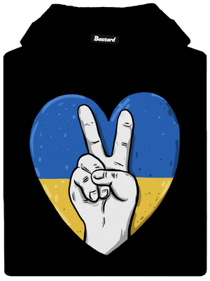 Ukrajina - Mier pánska mikina klokanka Black