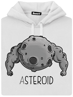 Asteroid dámska mikina klokanka White