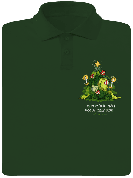 Stačí nazdobiť pánska polokošeľa Bottle Green Mal