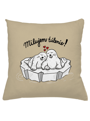 Milujem túlenie vankúš Beige