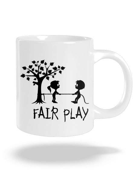 Fair play veľký hrnček White