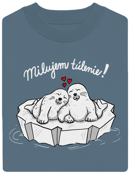 Milujem túlenie unisex mikina bez kapucne Nordic Blue