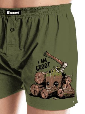 I Am Groot pánske trenky Khaki