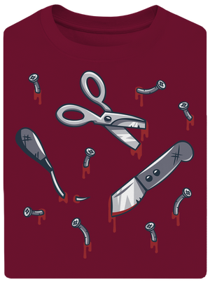 Halloween náradie unisex tričko oversized Garnet