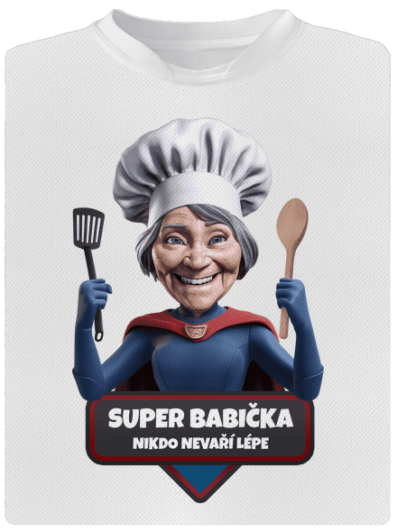 Super babička detské športové tričko White