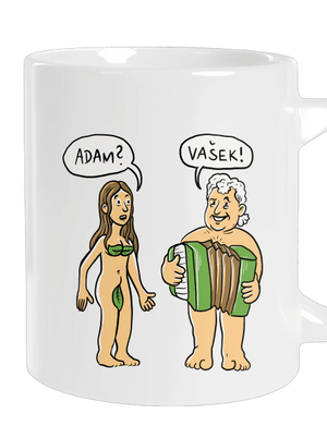 Eva a Vašek veľký hrnček White