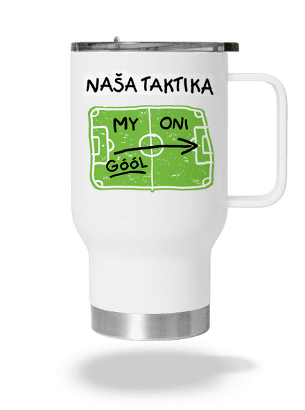 Naša futbalová taktika termohrnček White