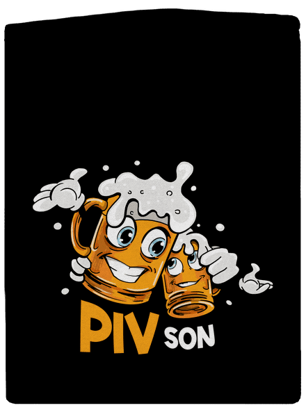 Pivson pánska mikina na zips Black