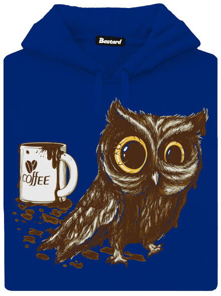 Sova na kofeínu dámska mikina klokanka Royal Blue Mal