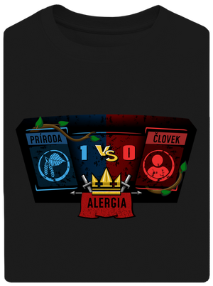 Príroda vs. človek unisex tričko oversized Black