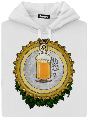 Pivný horoskop: Lev dámska mikina klokanka White