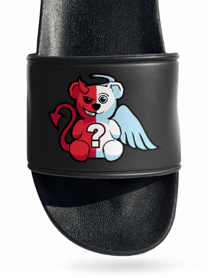 Anjel vs. diabol šľapky Black