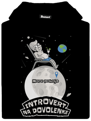 Introvert na dovolenke detská mikina klokanka Black