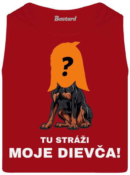 Tu strážim ja pánske tielko Red