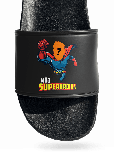 Môj superhrdina šľapky Black