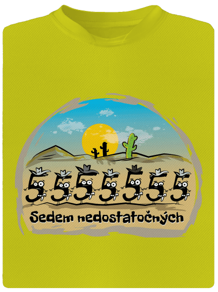 Sedem nedostatočných pánske športové tričko Neon Yellow