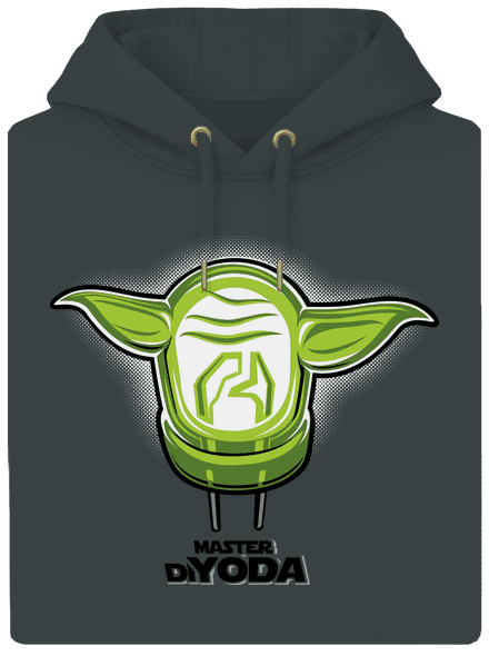 Mistr DiYoda unisex mikina premium Charcoal