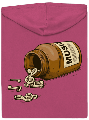 Music Pills dámska mikina na zips Magenta