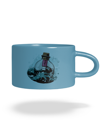 USB odkaz vo fľaši hrnček makronka Blue Macaron