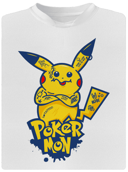 Pokérmon detské športové tričko White