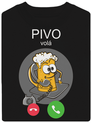 Pívo volá unisex mikina bez kapucne Black