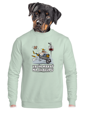 Valím na chalupu unisex mikina bez kapucne Blush Mint