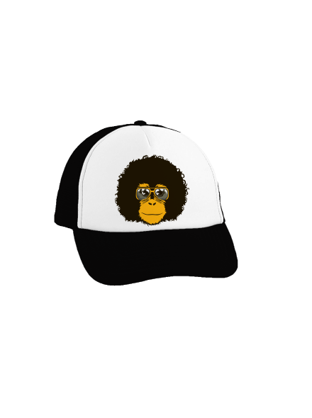 Retro opičiak šiltovka truckerka Black cap