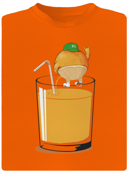 Opitý pomaranč detské športové tričko Neon Orange