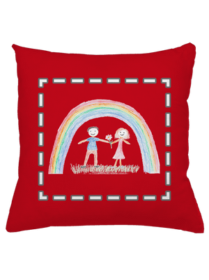 Detské kresby - Nahraj vlastnú vankúš Red