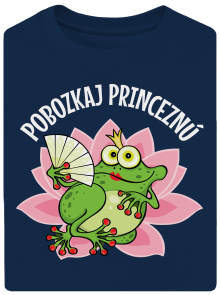 Pobozkaj princeznú a princa unisex tričko oversized Midnight Blue