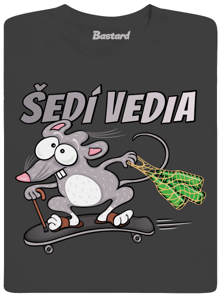 Šedí vedia - myšiak pánske dlhý rukáv Dark Grey