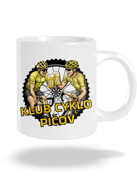 Klub cyklo pičov veľký hrnček White