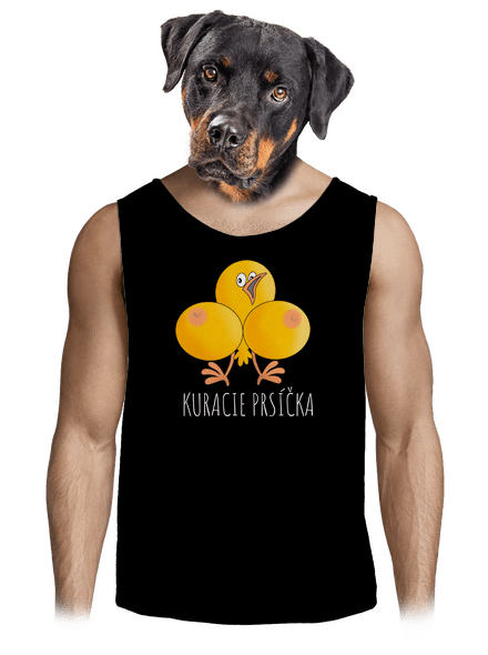 Kuracie prsíčka pánske tielko Black