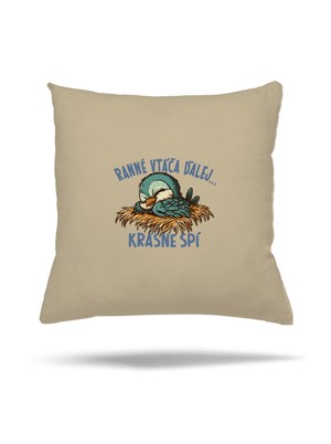 Ranné vtáča spí vankúš Beige