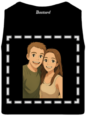 Ghibli efekt z vlastnej fotky pánske tielko Black