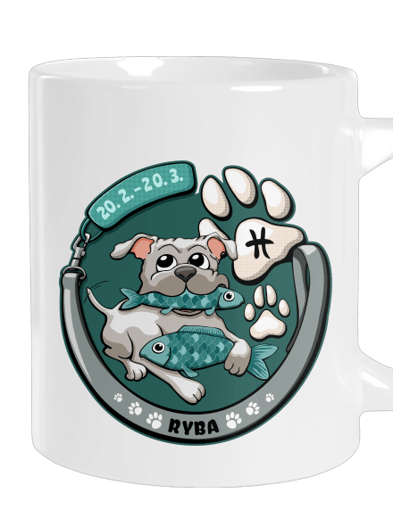 Psí horoskop: Ryba veľký hrnček White