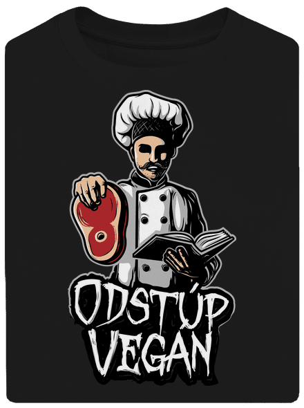 Odstup vegane unisex tričko oversized Black