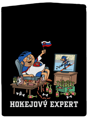 Hokejový expert pánska mikina na zips Black