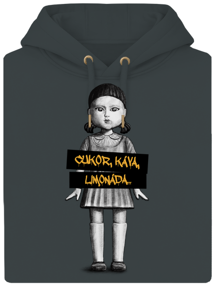 Cukor, káva, limonáda unisex mikina premium Charcoal