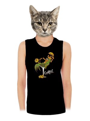 Cocktail dámske tielko voľné Black