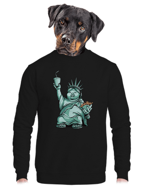 unisex mikina bez kapucne