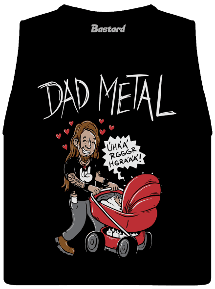 Dad metal dámske tielko voľné Black