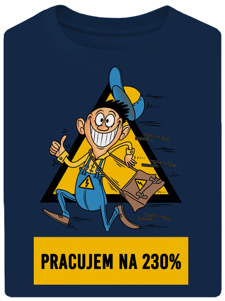 Pracujem na 230% unisex tričko oversized Midnight Blue