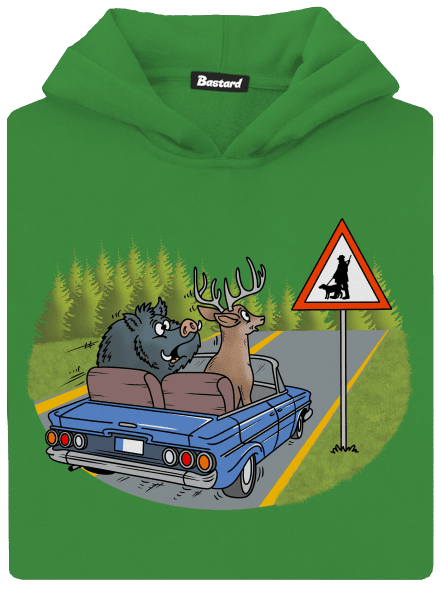Poľovník detská mikina klokanka Kelly Green AWD