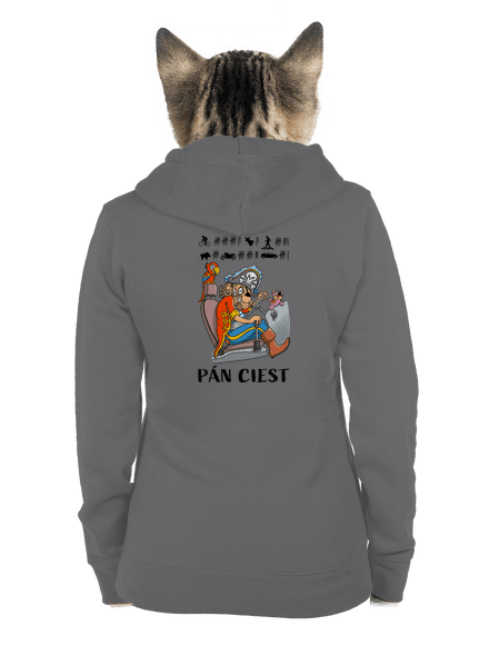 Pán ciest dámska mikina na zips Steel Gray