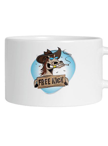 Free kick hrnček makronka White